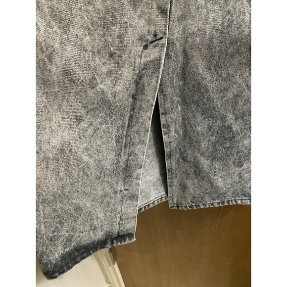 Vintage 80's Kayo of California Denim Gray Acid Wash Pencil Skirt Slit Sz 13/14 - Picture 7 of 11